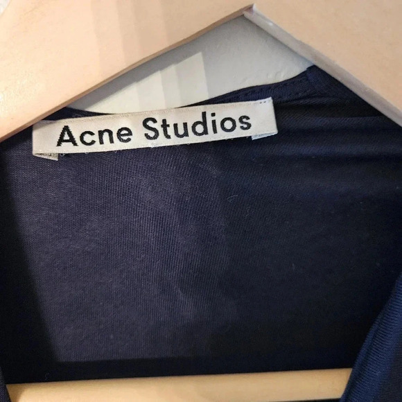 Acne Studios Natifa Draped Sleeveless Mini Navy Dress Size XXS. - Picture 13 of 14